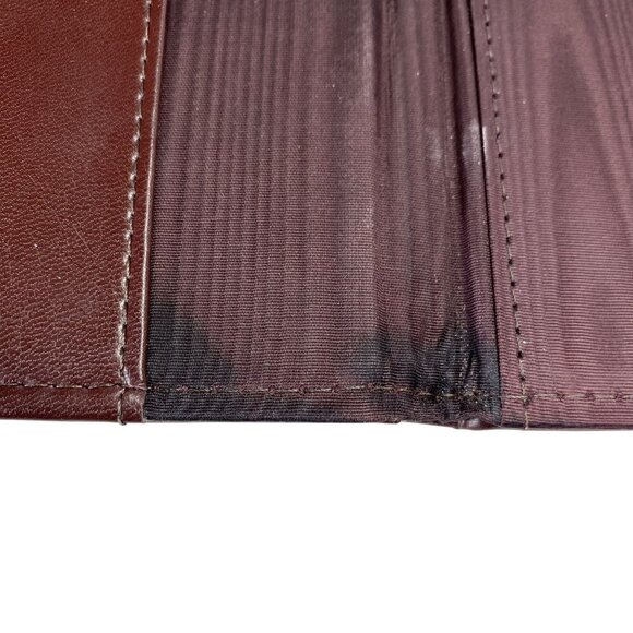 IBM Vintage Burgundy Leatherette Portfolio Padfolio With Pen Movie Prop - Picture 8 of 8